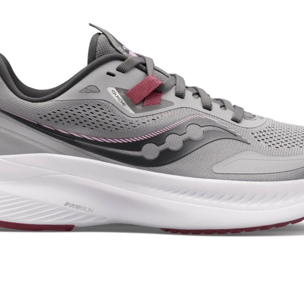 Saucony Gray and Burgundy Athletic Shoes